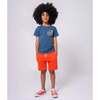 Graphic Short Sleeve Tee, Dark Blue - T-Shirts - 3