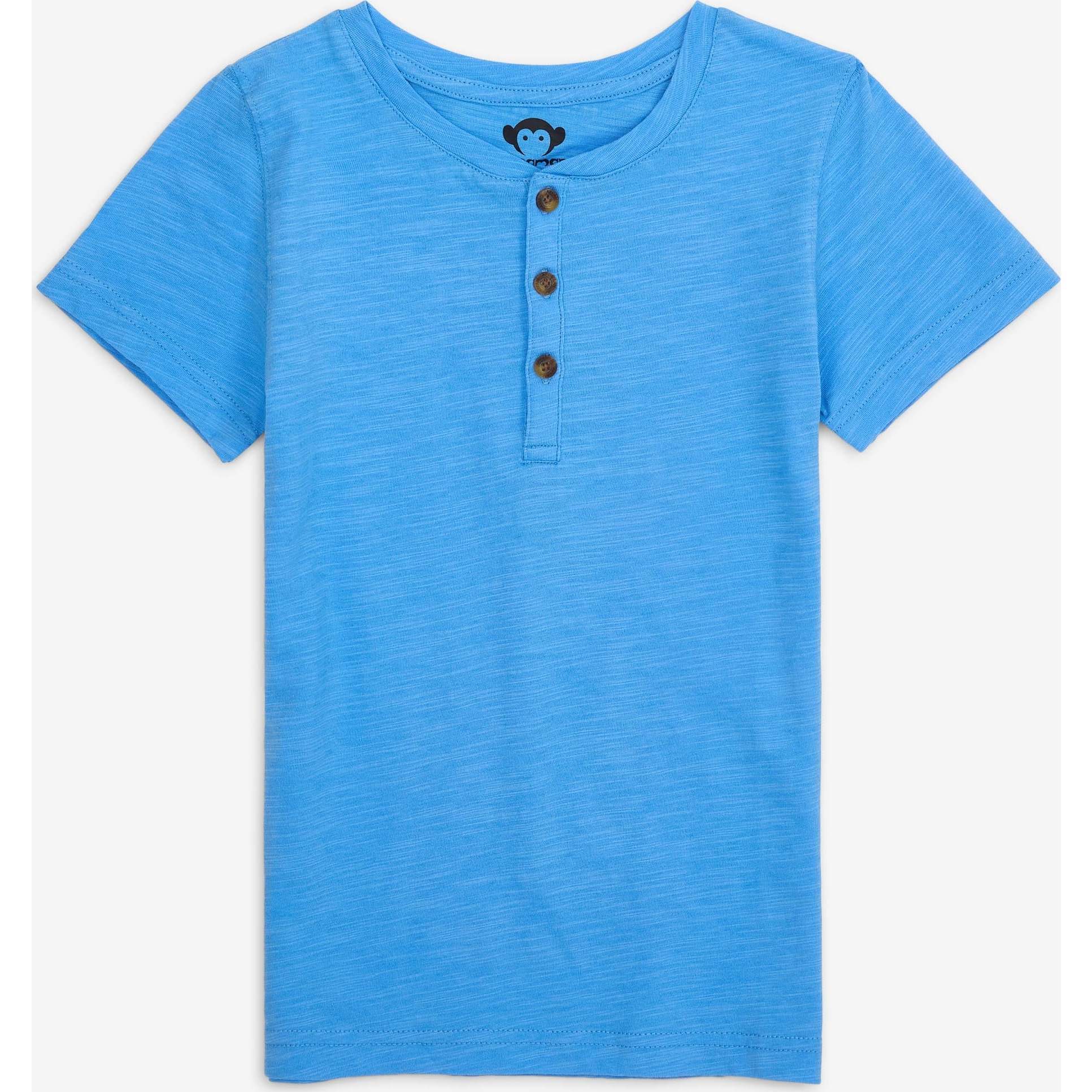 Day Party Henley, Sky Blue - T-Shirts - 1