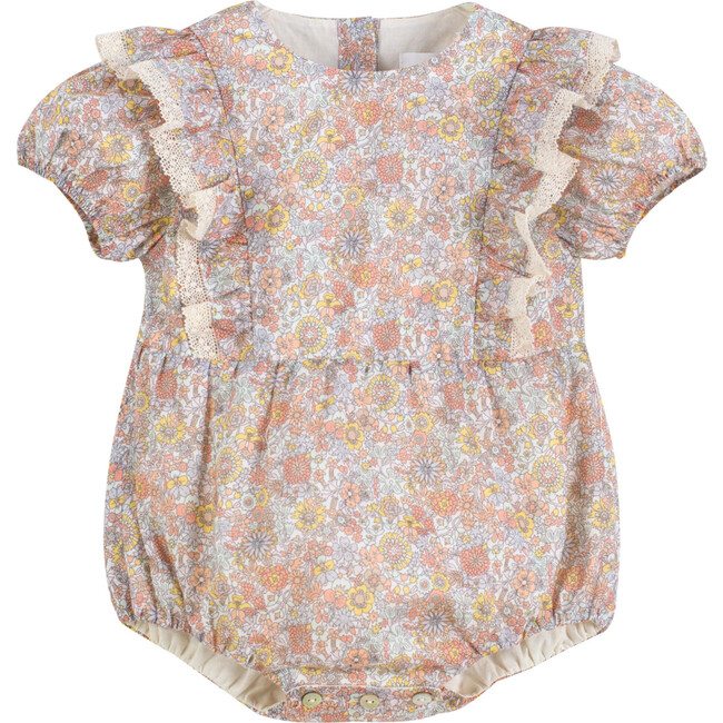 Nina Romper, Multicolor Flower - Rompers - 1
