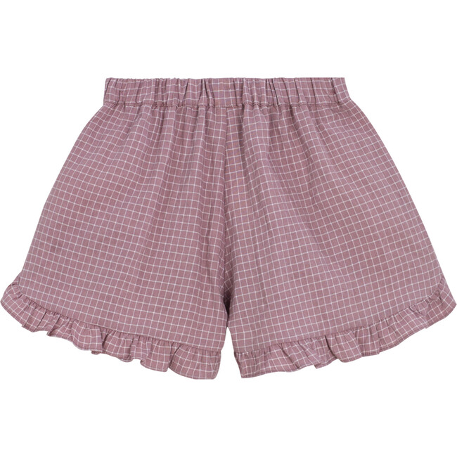 Zoe Shorts, Burgundy Check - Shorts - 2