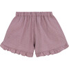 Zoe Shorts, Burgundy Check - Shorts - 2