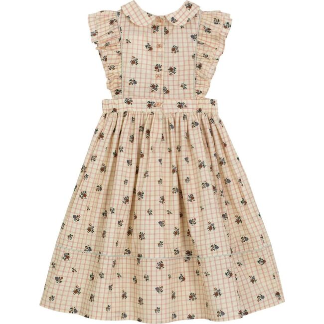 Nina Dress, Check Flower - Dresses - 2