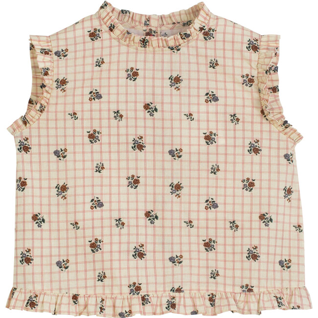 Mika Shirt Check Flower - Blouses - 1