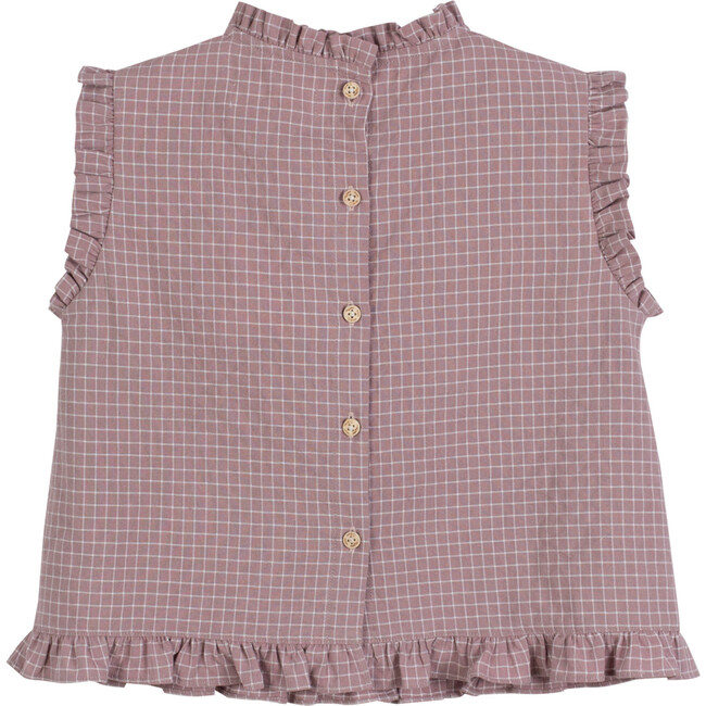 Mika Shirt, Burgundy Check - Blouses - 2
