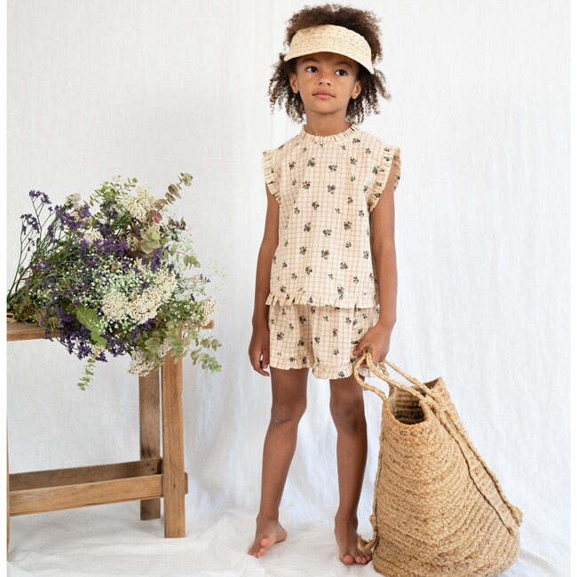 Mika Shirt Check Flower - Blouses - 3