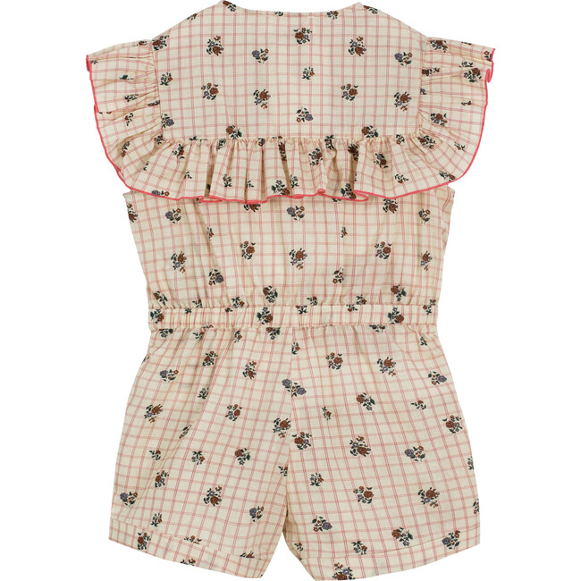 Claudia Jumpsuit, Check Flower - Jumpsuits - 2