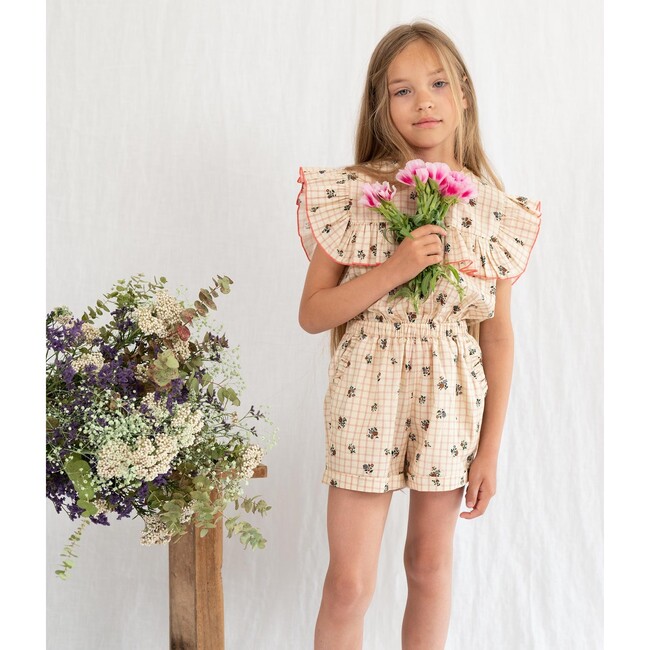 Claudia Jumpsuit, Check Flower - Jumpsuits - 3