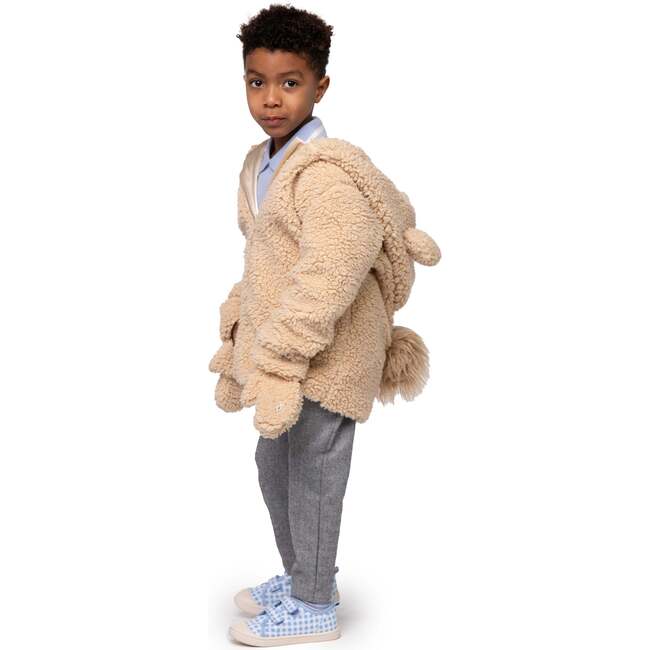 A Leading Role Child Tan Bear Zip Up  Hoodie