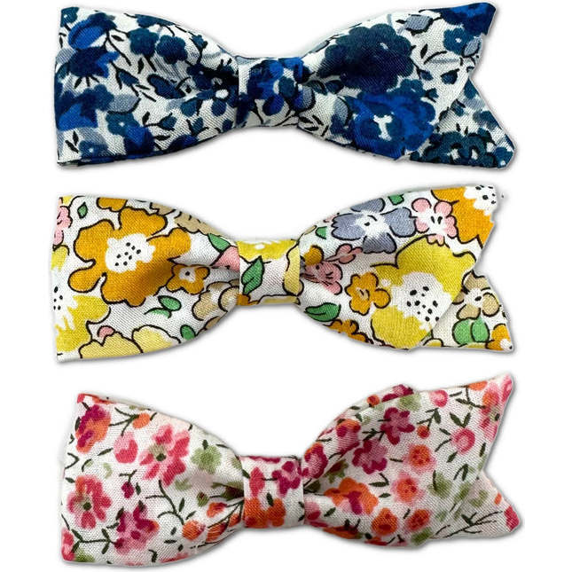 LuluLuvs Petal Bows, Liberty of London Bright Florals Bundle Set - Hair Accessories - 1