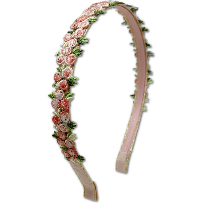 LuluLuvs Pink Floral Crown Headband - Hair Accessories - 1