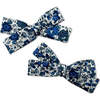 LuluLuvs Skinny Ribbon Pigtail Bows, Liberty of London Indigo Floral - Hair Accessories - 1 - thumbnail