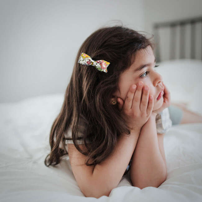 LuluLuvs Petal Bows, Liberty of London Pastel Florals Bundle Set - Hair Accessories - 3