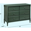 Jenny Lind Spindle 6-Drawer Dresser, Forest Green - Dressers - 5