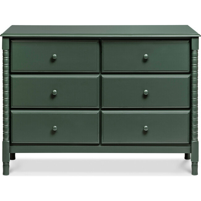 Jenny Lind Spindle 6-Drawer Dresser, Forest Green - Dressers - 6