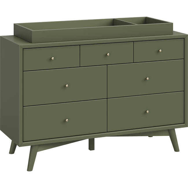 Palma 7-Drawer Assembled Double Dresser, Olive - Dressers - 4