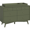 Palma 7-Drawer Assembled Double Dresser, Olive - Dressers - 4