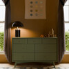 Palma 7-Drawer Assembled Double Dresser, Olive - Dressers - 7