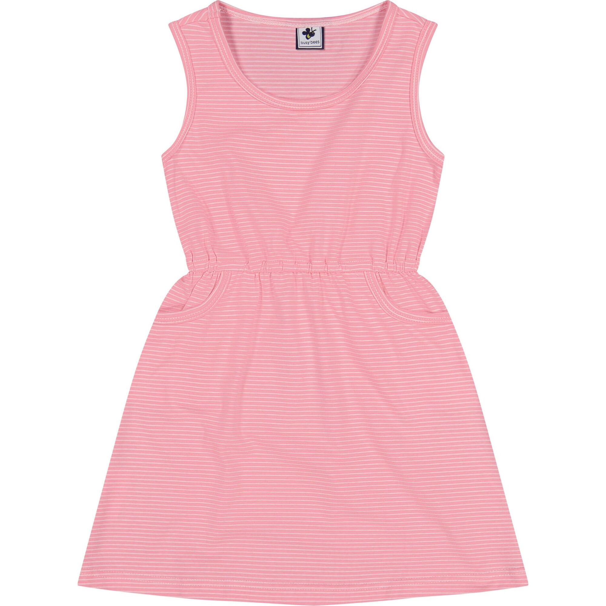 Ruby Pocket Dress, Pink Mini Stripe - Dresses - 1