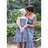 Queen B....India WOMEN'S Smocked Shoulder Tie Maxi Dress, Navy Floral - Dresses - 2