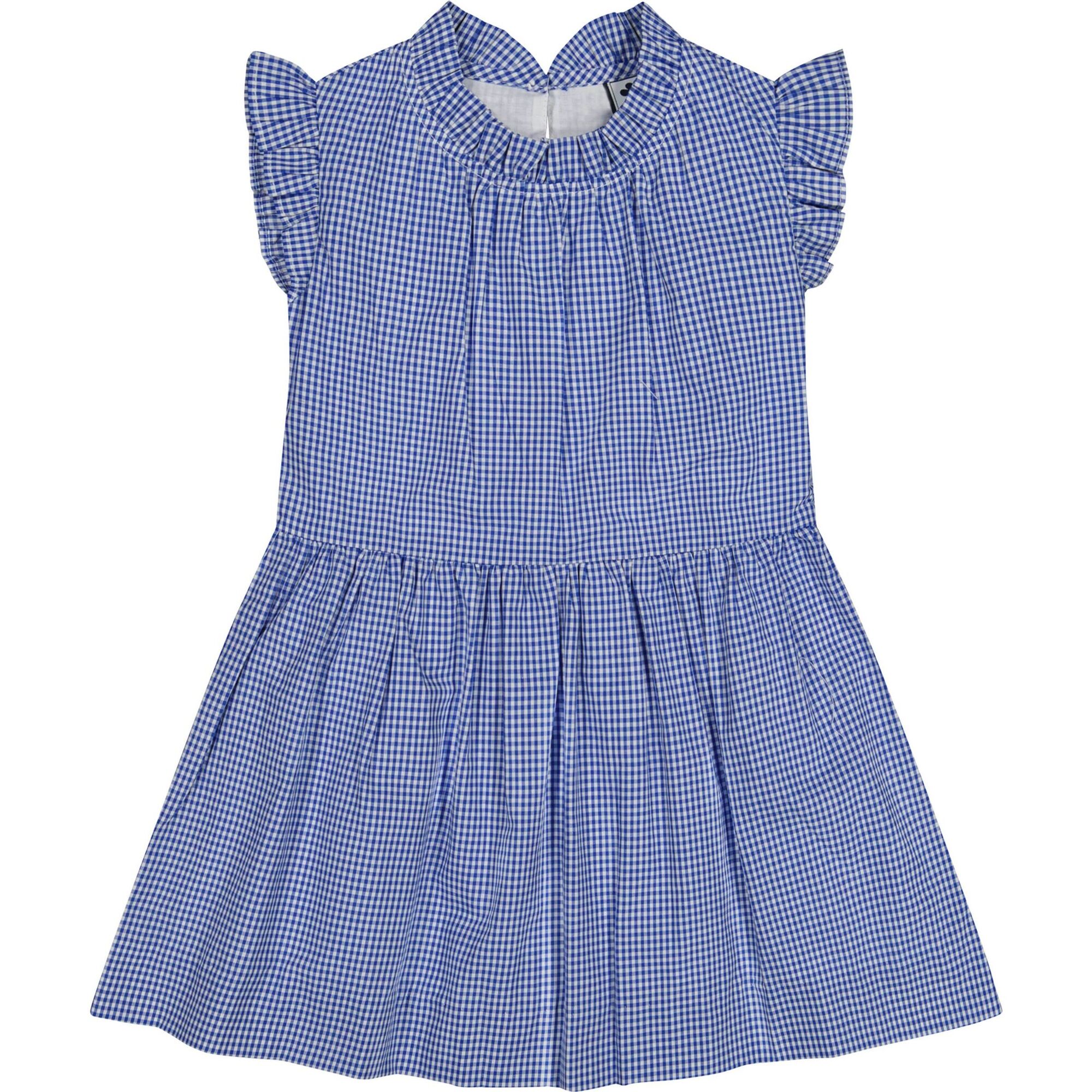 Kinsley Dropwaist Dress Mini, Blue Check - Dresses - 1