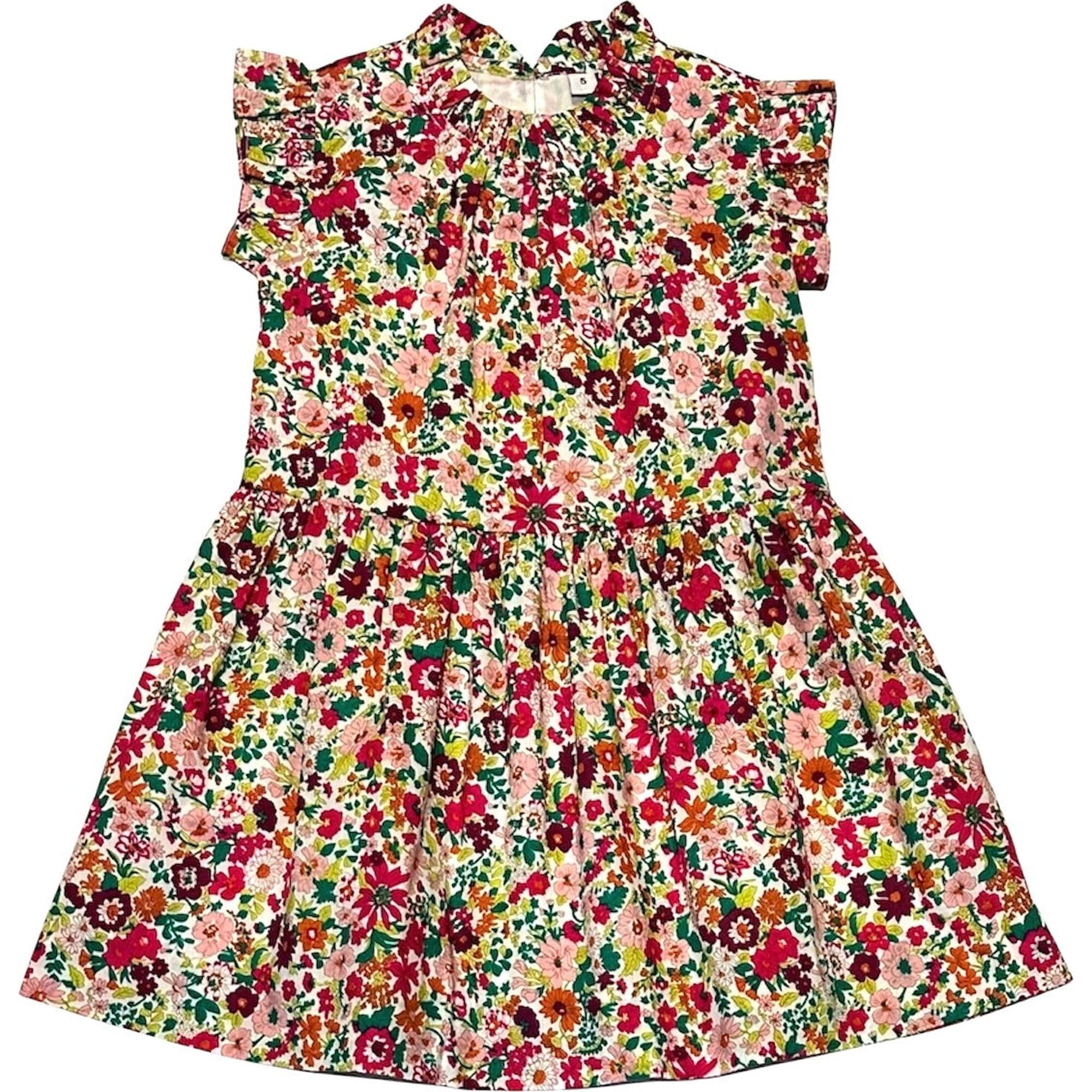 Kinsley Dropwaist Dress, Fuchsia Floral - Dresses - 1