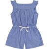 Gwyneth Romper Mini, Blue Check - Rompers - 1 - thumbnail