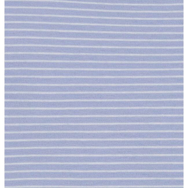 Henry Button Tee, Cornflower Blue Mini Stripe - T-Shirts - 2