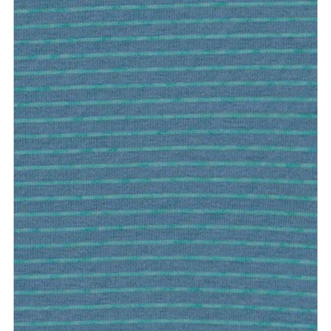 Henry Button Tee, Blue Green Mini Stripe - T-Shirts - 2