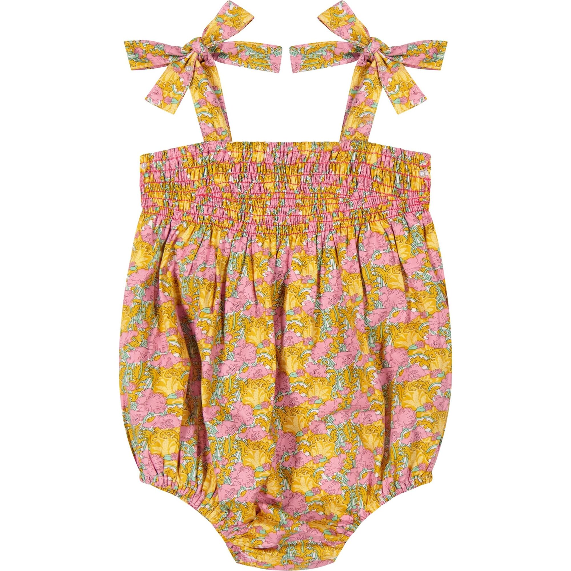 Ella Ruched Bubble, Tropical Garden - Rompers - 1