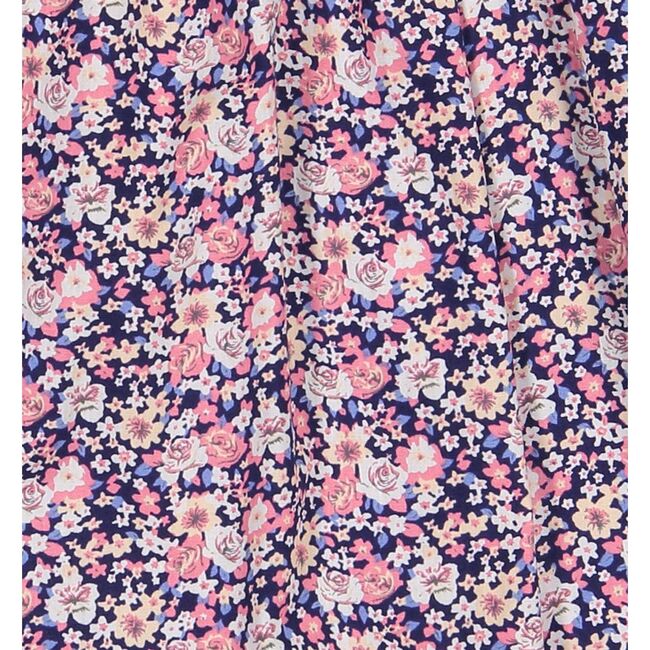 Ginny Girls Peter Pan Collar Dress Mini, Pink Navy Floral - Dresses - 2