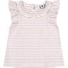 Colette Flutter Sleeve Top, Red White Blue Stripe - T-Shirts - 1 - thumbnail