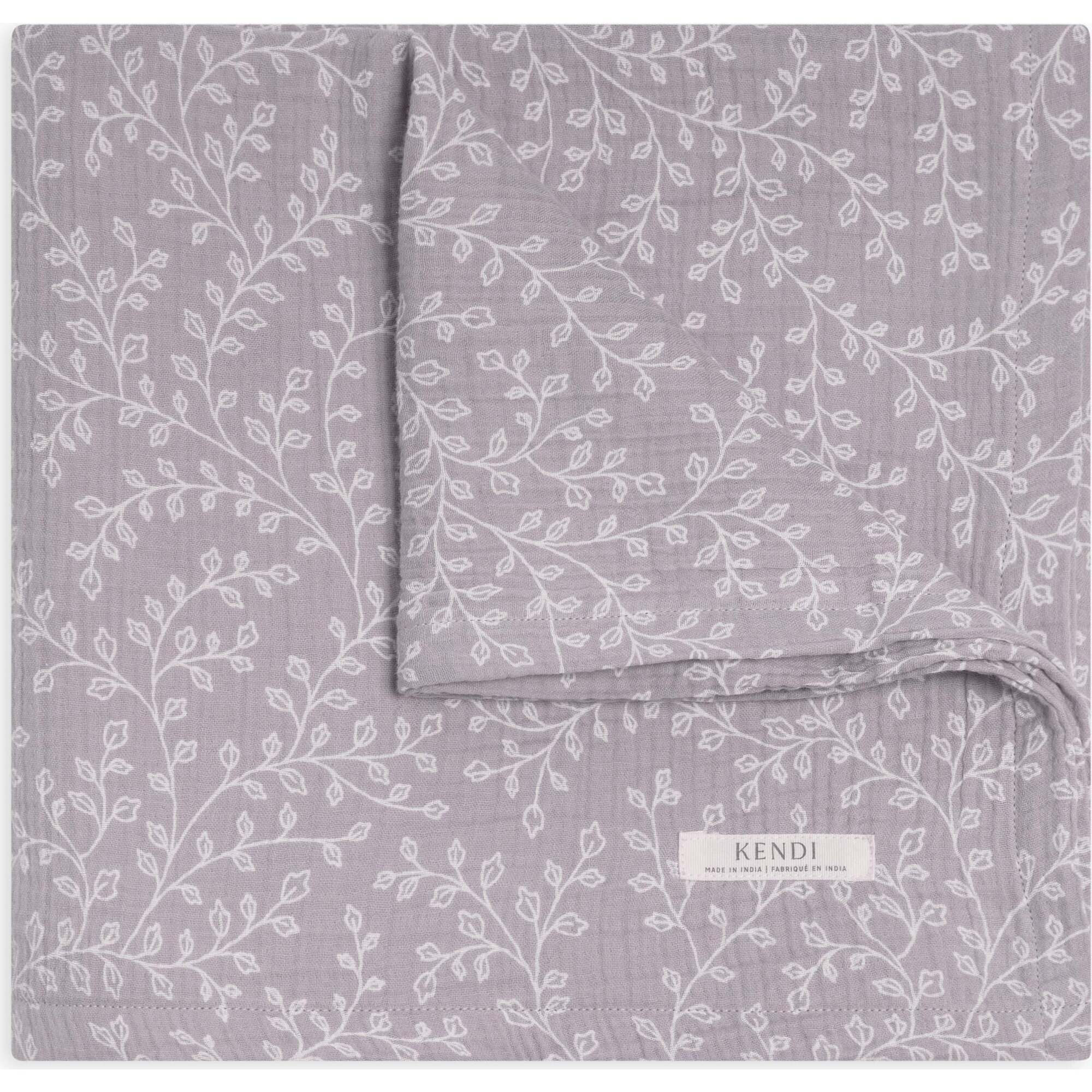 Muslin Swaddle Blanket Lucia Floral / Lilla - Swaddles - 1