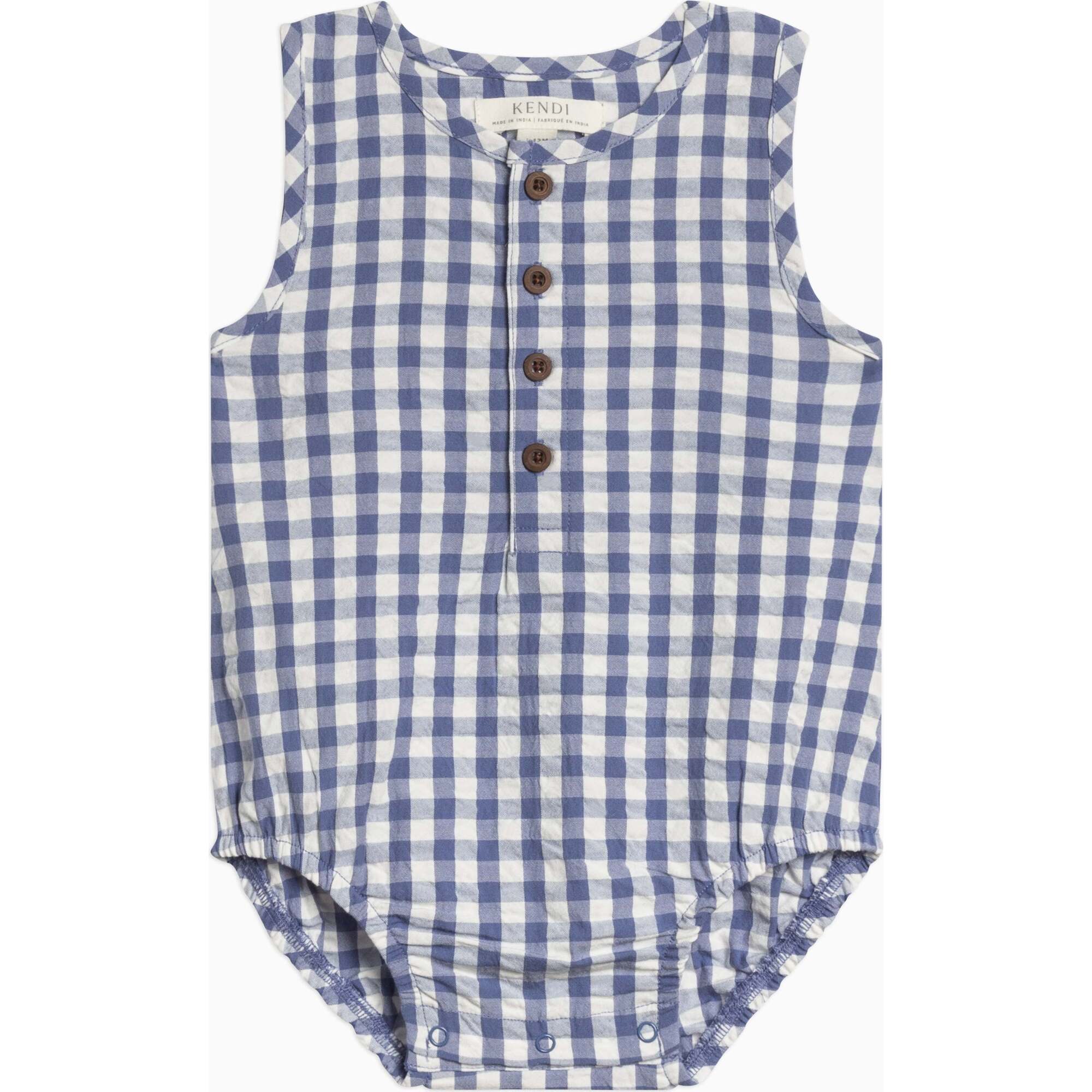 Wren Seersucker Bubble Romper Gingham - Rompers - 1