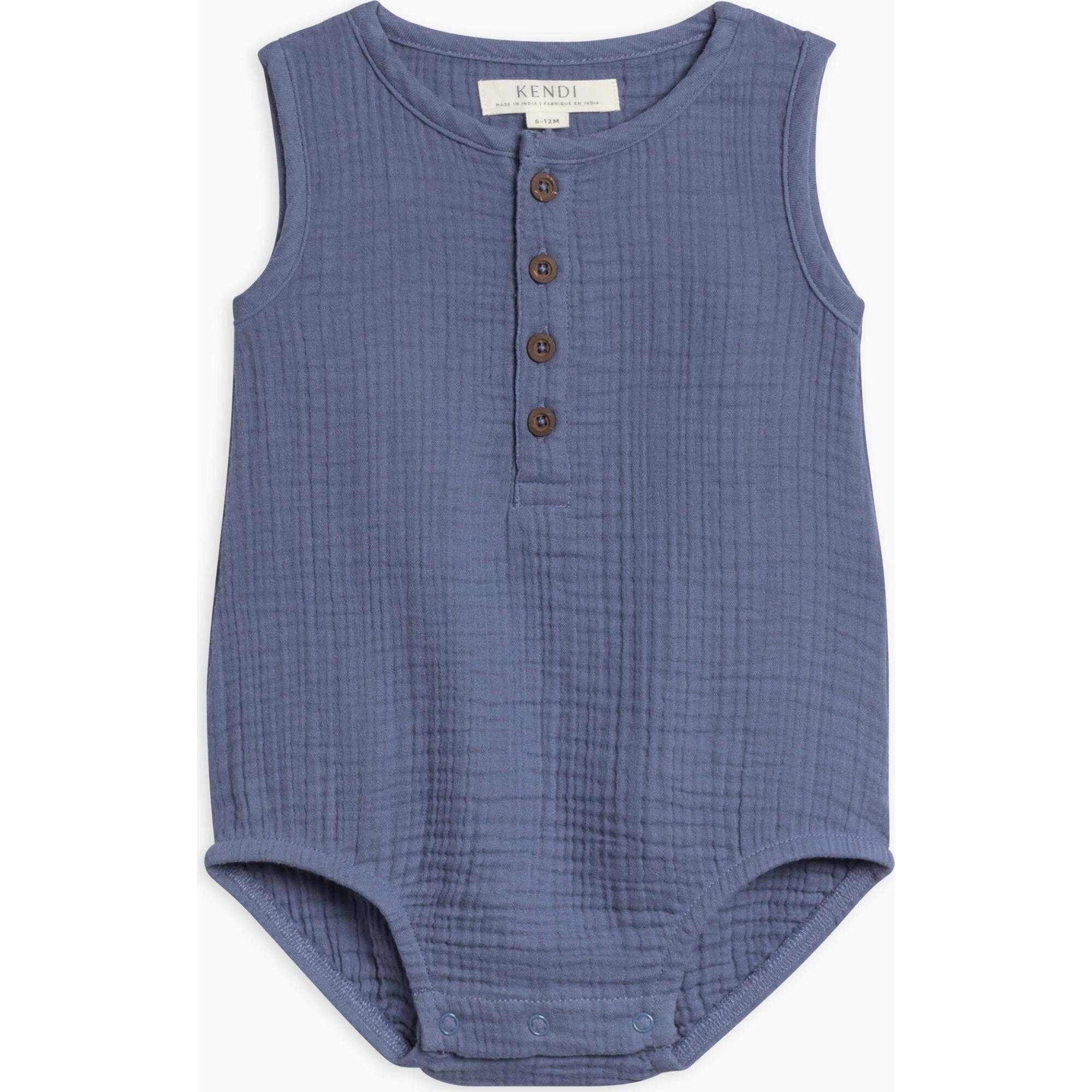 Bowie Muslin Bubble Romper Marino - Rompers - 1