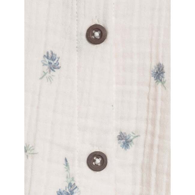 Coco Muslin Button Front Bubble Romper Lilla - Rompers - 2