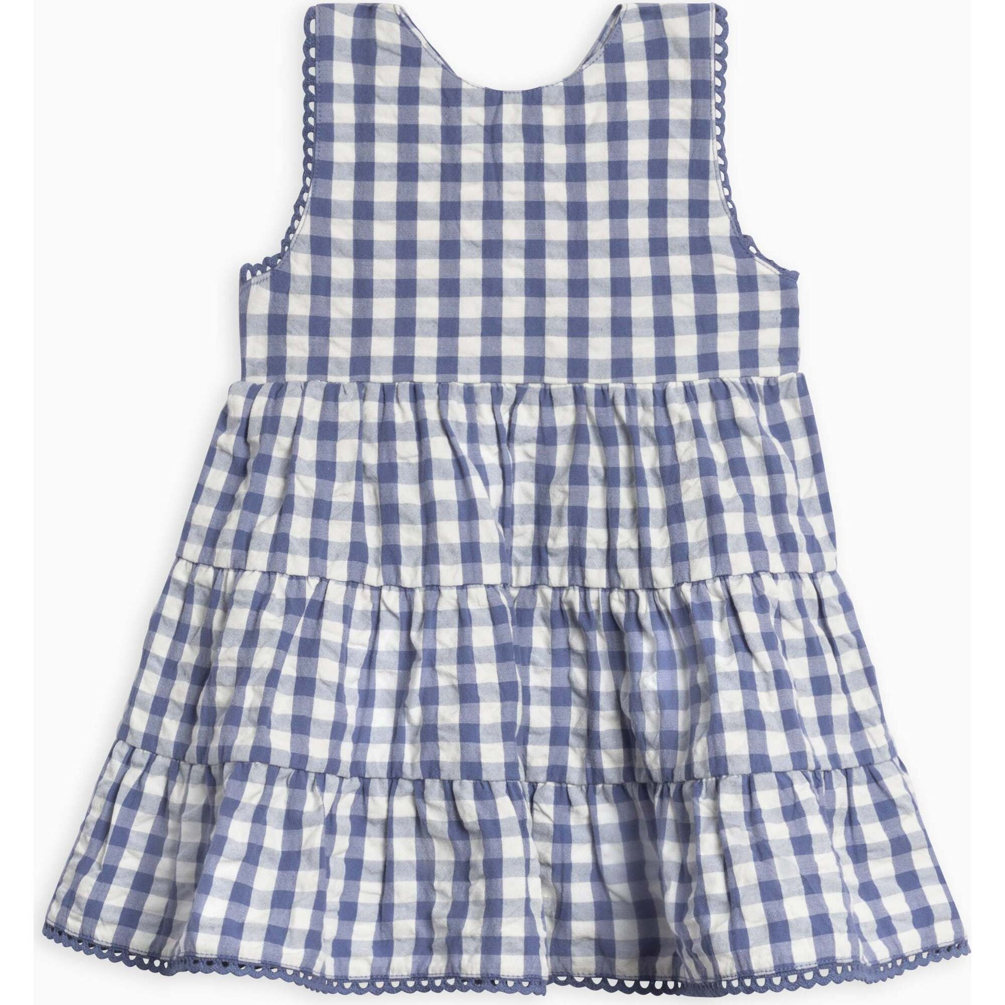 Zoey Seersucker Tiered Dress Gingham - Dresses - 1