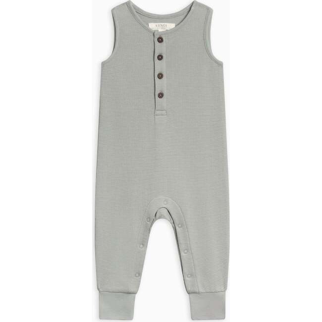 Wade Waffle Tank Romper Mist