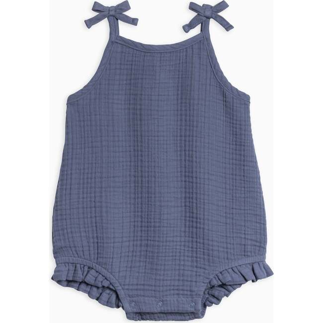 Ada Muslin Ruffle Tank Romper Marino
