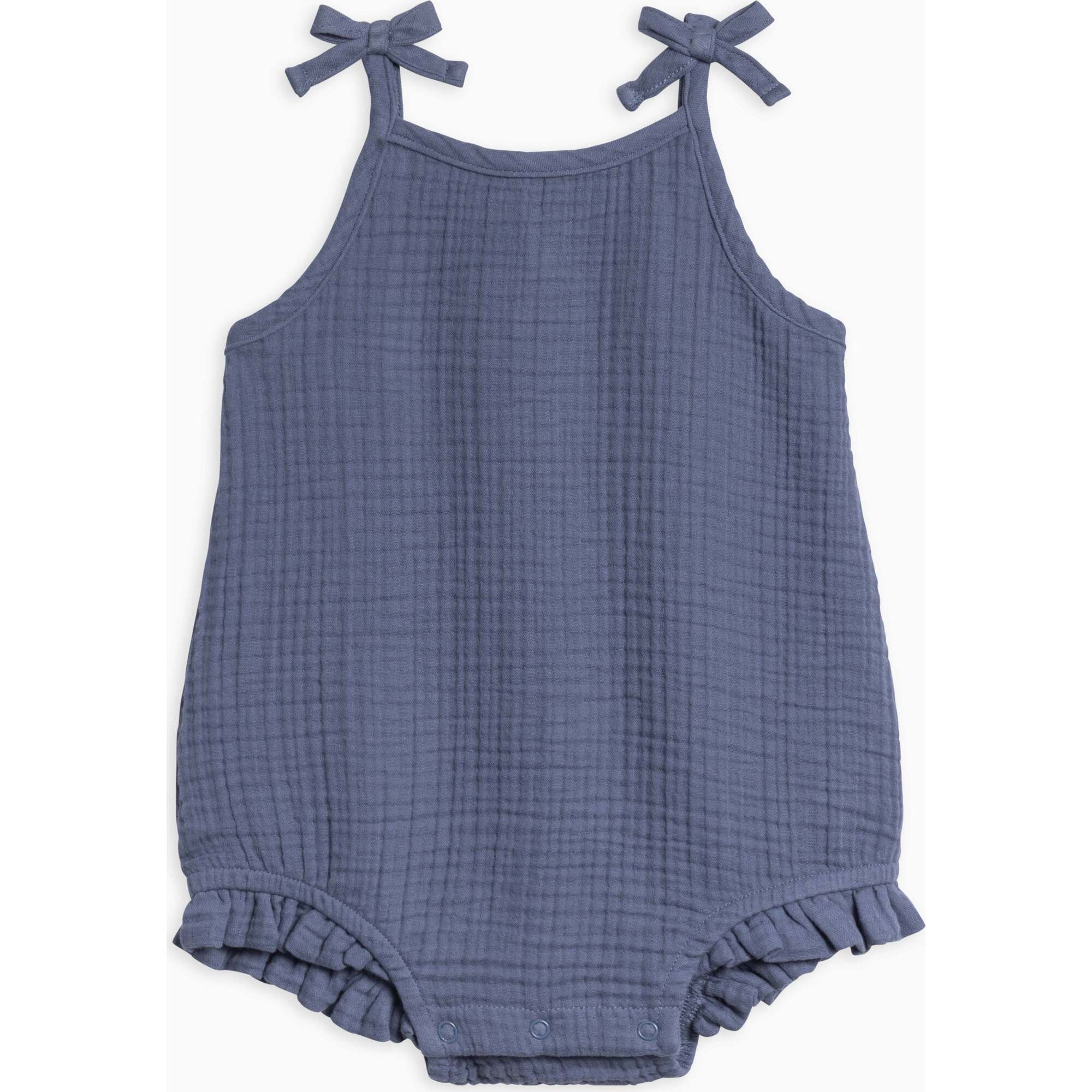 Ada Muslin Ruffle Tank Romper Marino - Rompers - 1