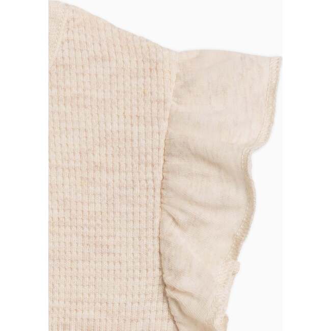 Maci Waffle Flutter Tank Romper Punch - Rompers - 4
