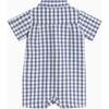 Mato Seersucker Collared Romper Gingham - Rompers - 2
