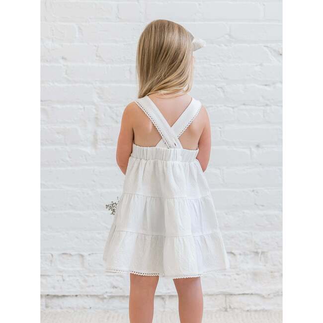 Zoey Seersucker Tiered Dress Coconut - Dresses - 3