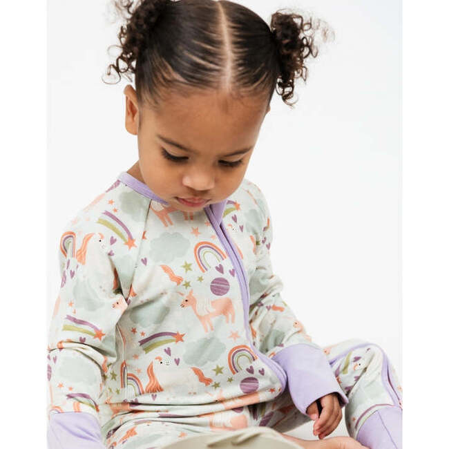 Magical Unicorns Bamboo Convertible Baby Pajamas - Footie Pajamas - 4