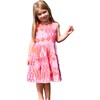 Girls Bella Dress, Flamingo - Dresses - 1 - thumbnail