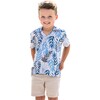 Boy's Panama Shirt, Blue Fern - Shirts - 1 - thumbnail