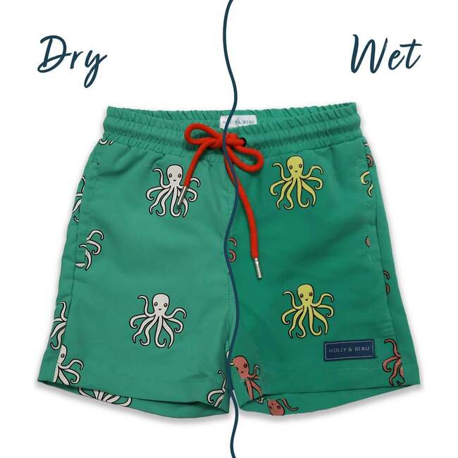 Holly & Beau Octopus Color Changing Swim Trunks