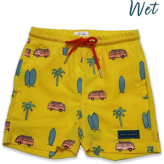 Holly & Beau Surfboard Color Changing Swim Trunks - Swim Trunks - 3