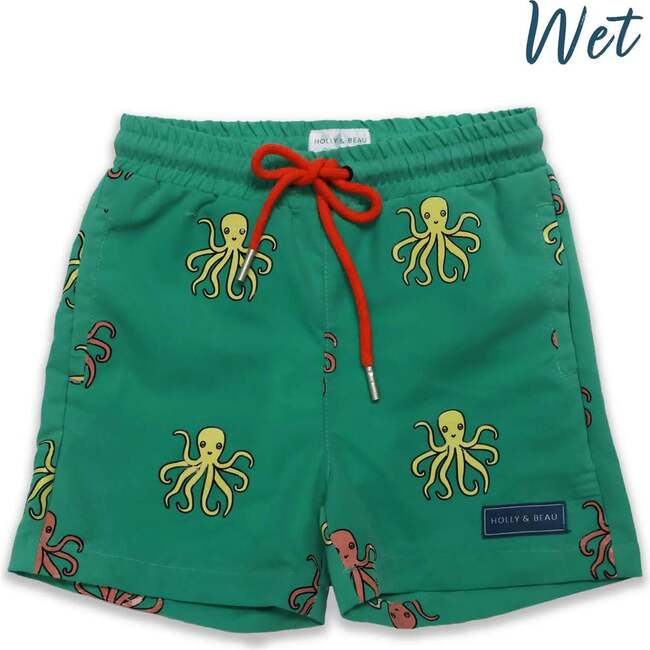 Holly & Beau Octopus Color Changing Swim Trunks - Swim Trunks - 3