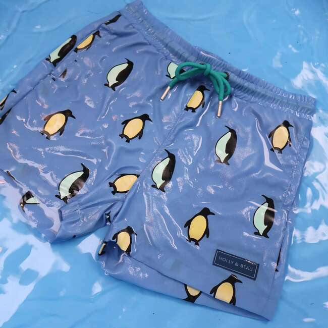Holly & Beau Penguin Color Changing Swim Trunks - Swim Trunks - 7