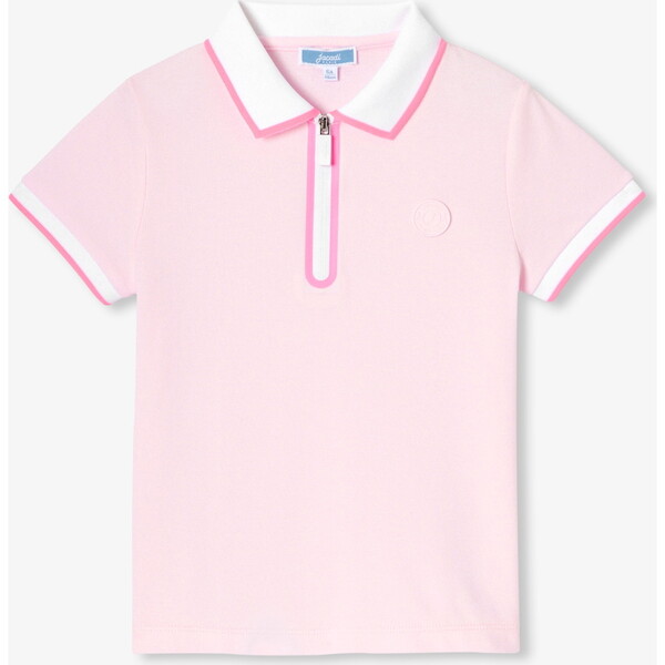 Girl Polo Shirt Powder Pink - Jacadi Paris Tops | Maisonette